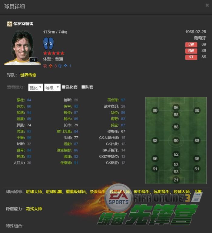 FIFA Online3新传奇降临之富特雷评测