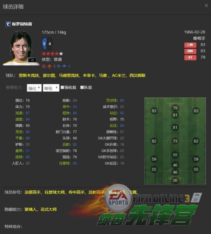 FIFA Online3新传奇降临之富特雷评测