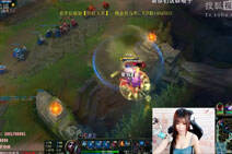 LOL美女主播虎牙沙拉：艾克惊天暴走杀穿中路