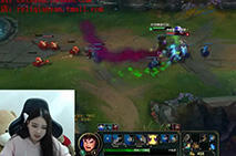 lol女神直播：酥酥微笑五排车队 盖伦被白银制裁