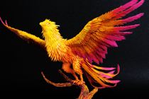 工艺品级别粘土作品欣赏 魔羽角鹰兽坐骑