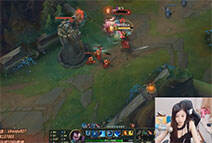 lol美女直播：沙拉中单亚索 全场秀杀表演