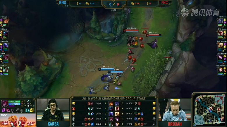 <b>S9小组赛第四日 RNG vs FNC</b>