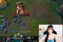 lol美女虎牙沙拉直播：无情亚索轻松拿一血
