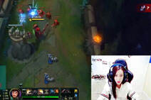 lol美女瑞瑞直播：专业盖伦打爆上路！