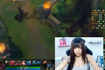 lol美女虎牙沙拉直播：中单维克托伤害爆表！