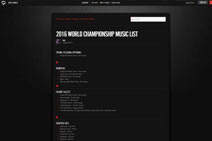 2016全球总决赛背景音乐歌单 S6世界赛BGM