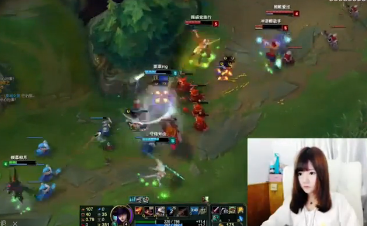 lol女神直播:南小晚carry型AD女警 20分钟不到就虐泉