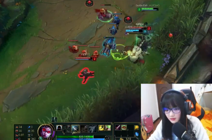lol女神直播：深海鱼7-1vn血虐韩服
