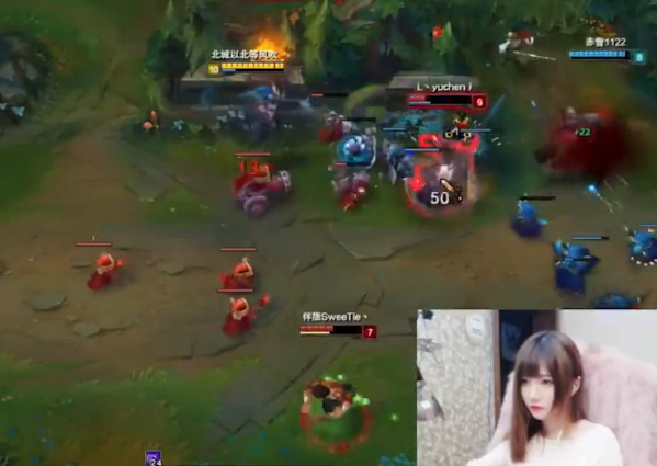 lol女神直播：南小晚中单辛德拉 秒人不要太轻松