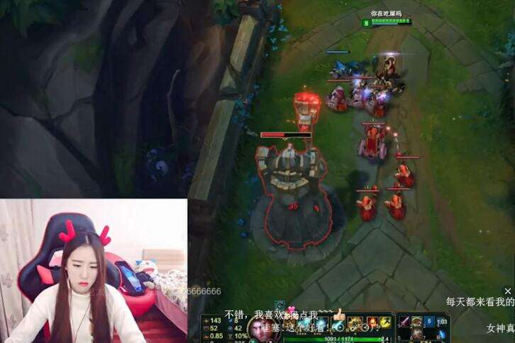 lol女神直播：祝小月上单杰斯 一言不合就唱歌
