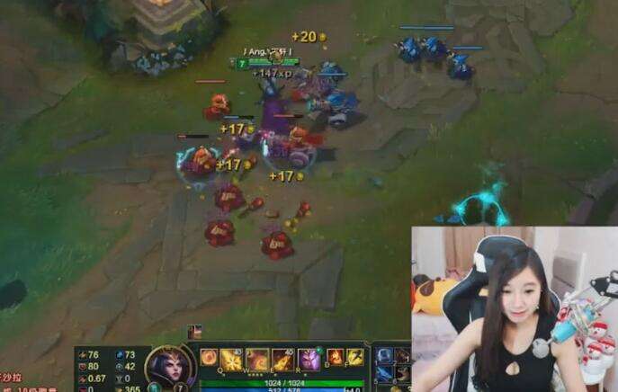 lol女神直播：沙拉妖姬细节对线 劫也无所遁形