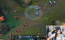 lol女神直播：沙拉中单小鱼人 越塔强杀各种嚣张