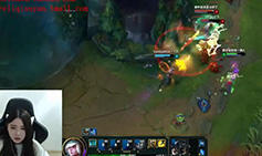 lol女神直播：酥酥辅助风女 生存能力杠杠的