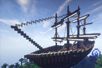 我的世界空中巨船 古代商船建筑模型欣赏