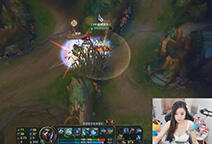 lol女神直播：沙拉中单艾克 不说话认真打游戏