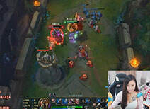 lol女神直播：沙拉上单潘森毁天灭地拿五杀