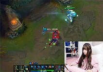 lol女神直播：南小晚辅助娜美 硬刚布隆厉害了