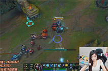 lol女神直播：沙拉中单艾克 三环爆炸瞬秒妖姬