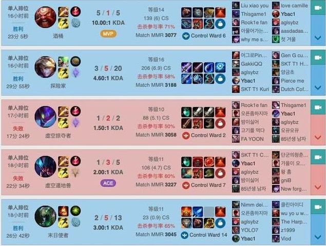 厂长韩服排位上王者 还吐槽smlz:自闭BOY