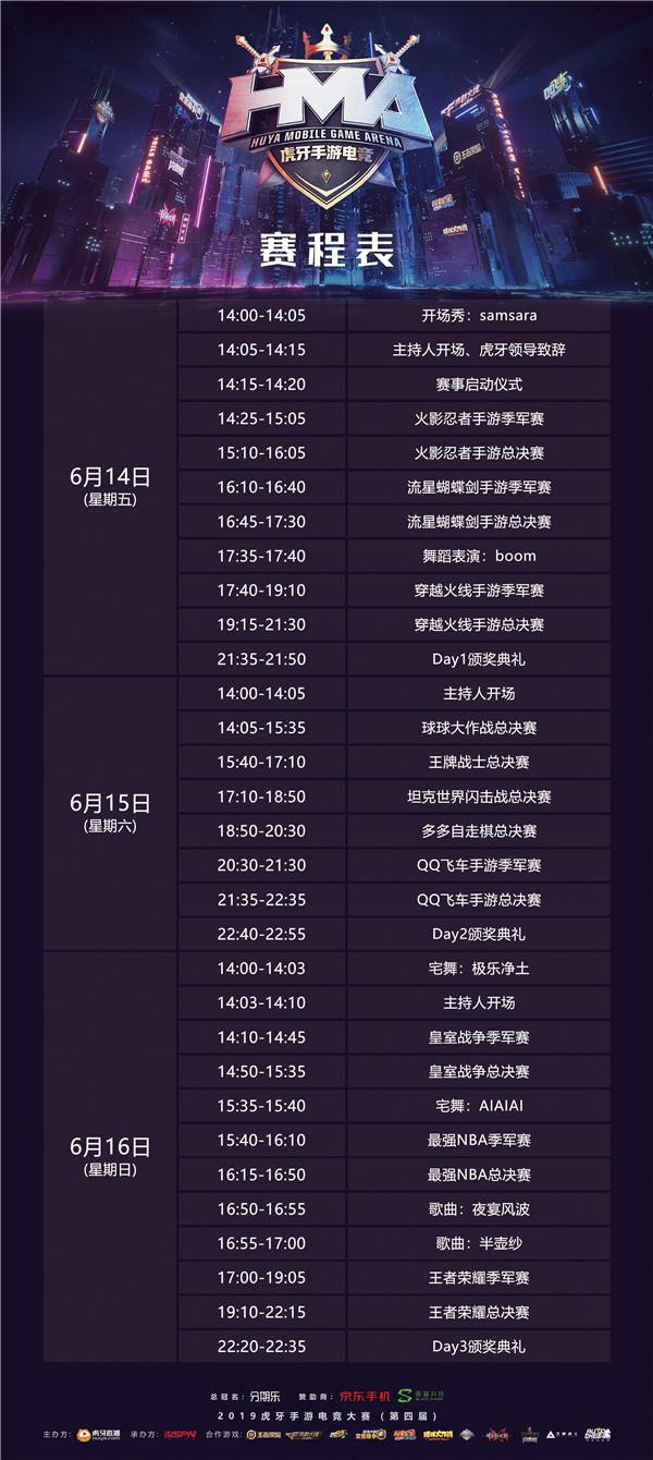 虎牙HMA手游大赛线下总决赛收官之战6月14日鸣锣开打