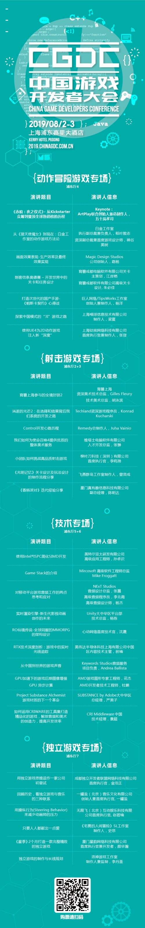2019中国游戏开发者大会8月3日嘉宾预览!
