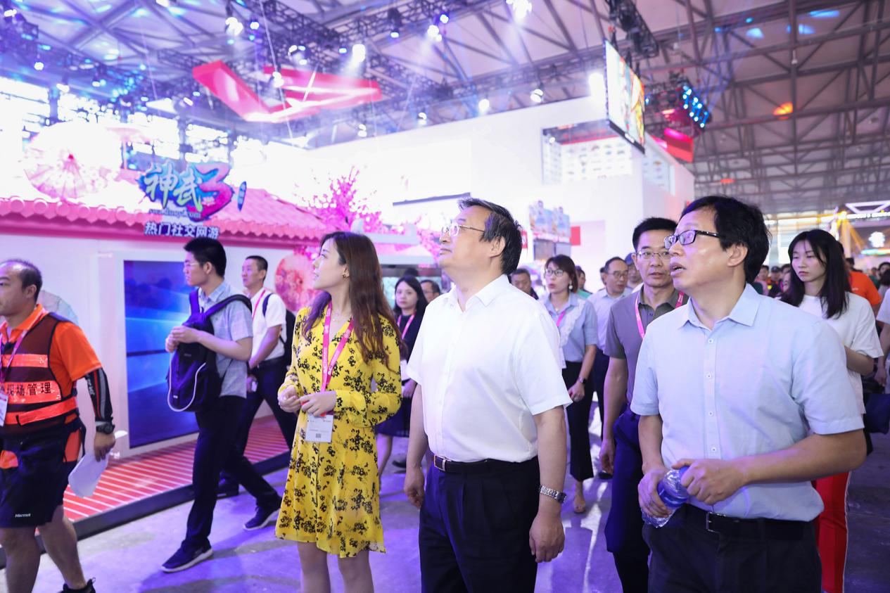 2019ChinaJoy首日，中宣部副部长梁言顺等领导莅临参展企业展台