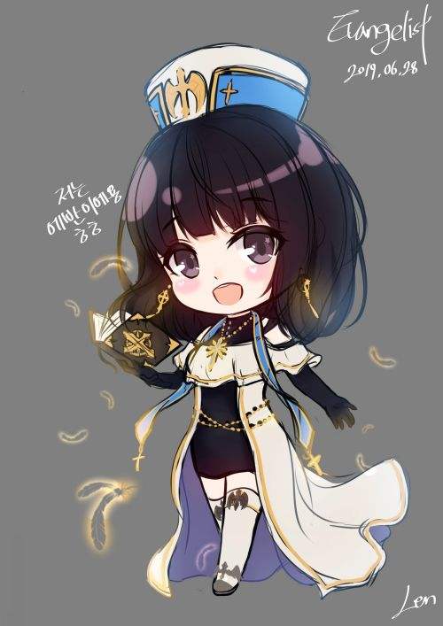 DNF玩家手绘Q版女圣骑周边 奶妈这么可爱