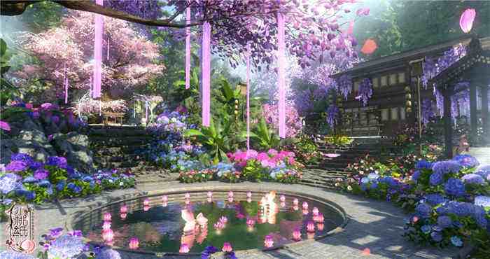 妹子在逆水寒里建了座大理城!8万株鲜花绝美,有玩家想租来求婚
