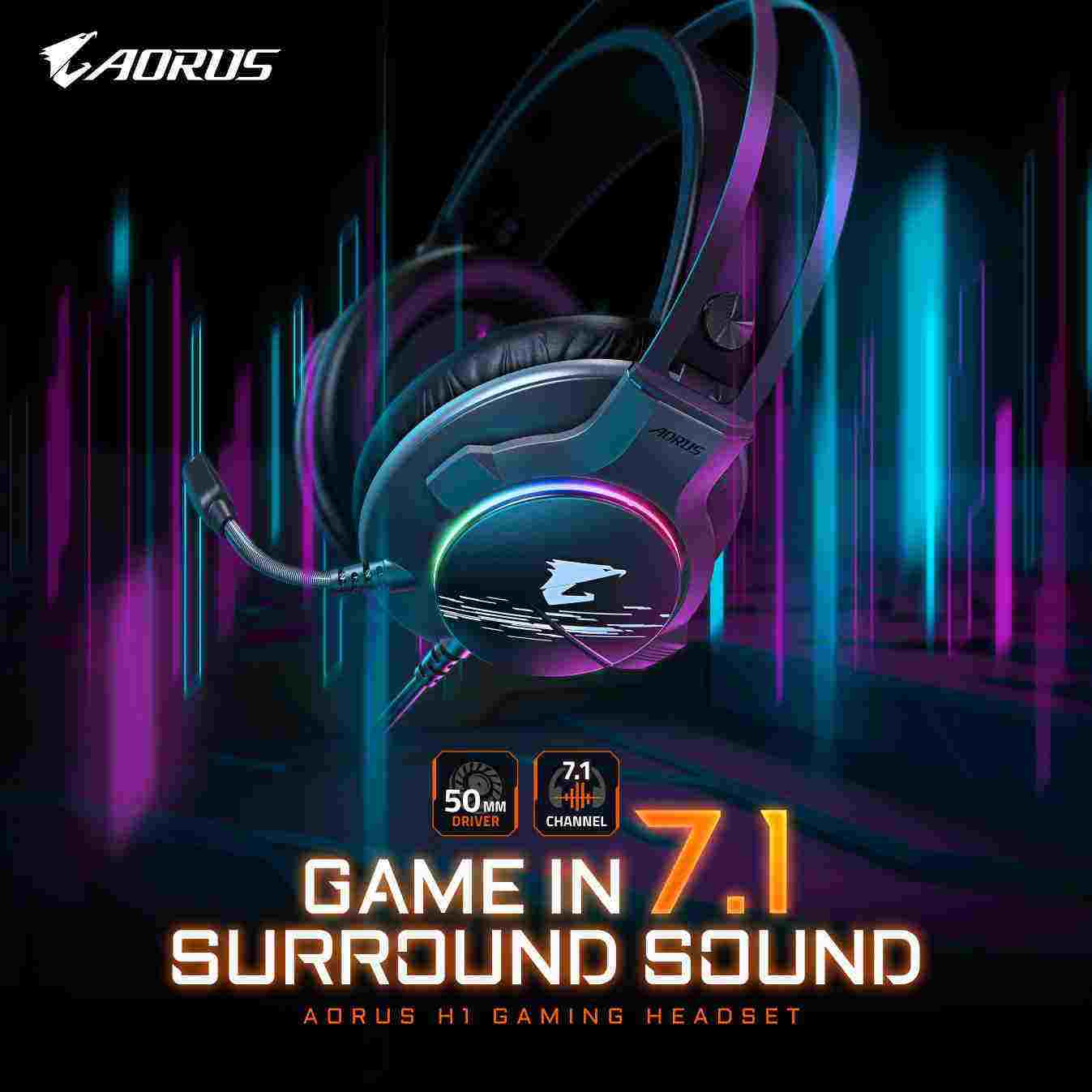 技嘉隆重推出AORUS H1电竞耳机