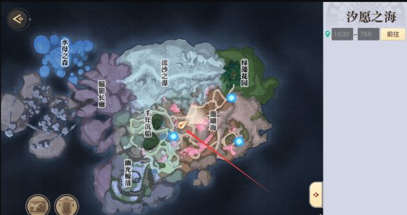 天谕手游汐愿之海美景位置都在哪里汐愿之海有哪些拍照景点