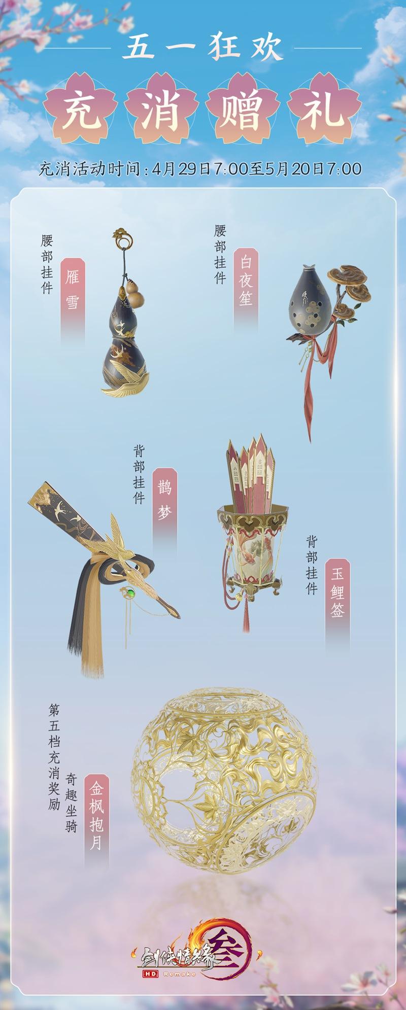 缤纷新品绚丽登场 《剑网3》“五一狂欢”与你相约