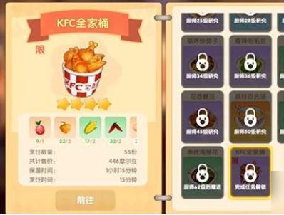 摩尔庄园手游kfc全家桶制作方法分享 全家桶需要什么材料