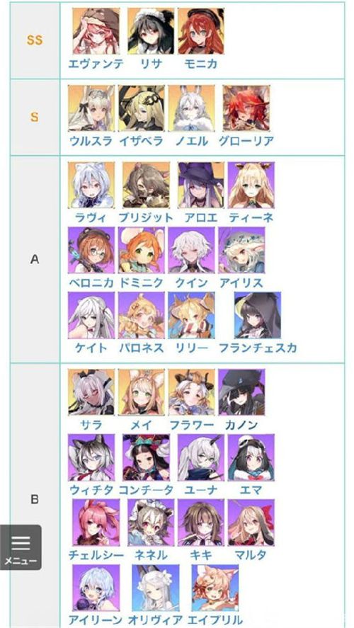 伊甸园的骄傲日服SSR排行 全角色排行一览