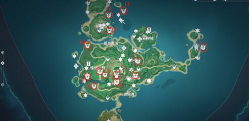 原神鹤冠岛世界挑战点位置一览 世界挑战点在哪