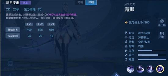 王者荣耀露娜英雄技能介绍