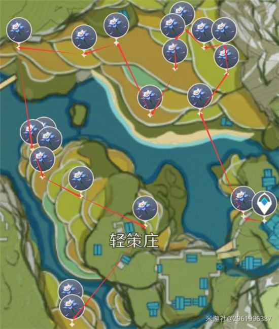 原神琉璃百合采集路线 琉璃百合采集点位置