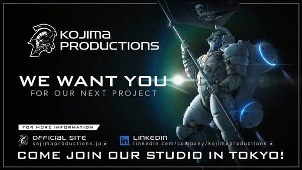 小岛秀夫确认两款作品开发准备中工作室正在纳新扩招