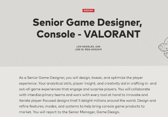 拳头游戏招聘信息显示 《Valorant》将开发主机版本