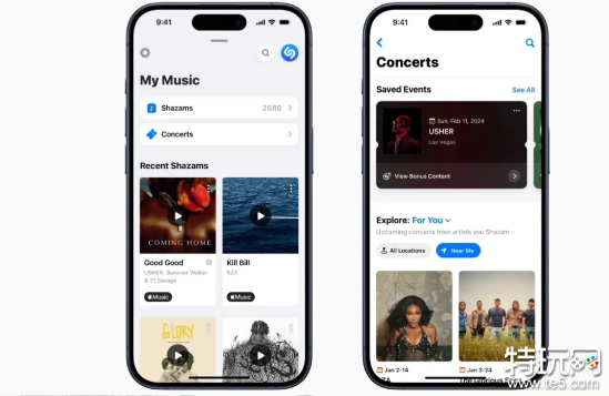 苹果为听歌识曲应用Shazam更新音乐会功能