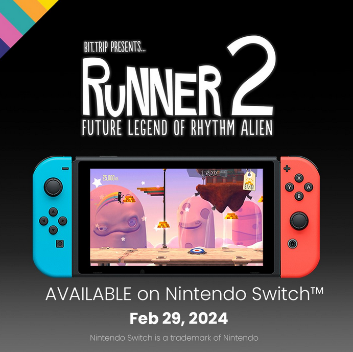 跑酷游戏《像素跑者2》2月29日登陆Switch