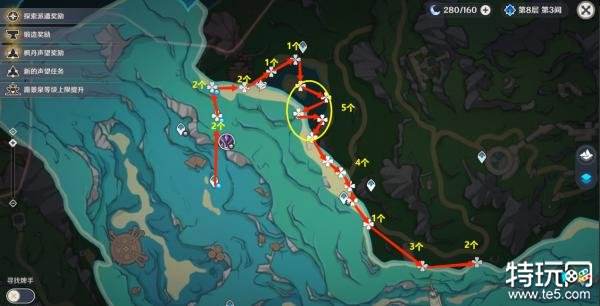 原神那维莱特突破材料采集路线 幽光星星采集地点一览